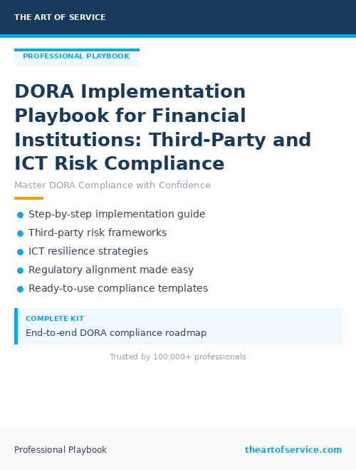 DORA Implementation Playbook for Financial Institutions: Third-Party and ICT Risk Compliance