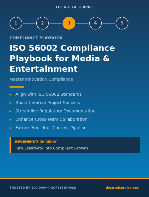 ISO 56002 Compliance Playbook for Media & Entertainment