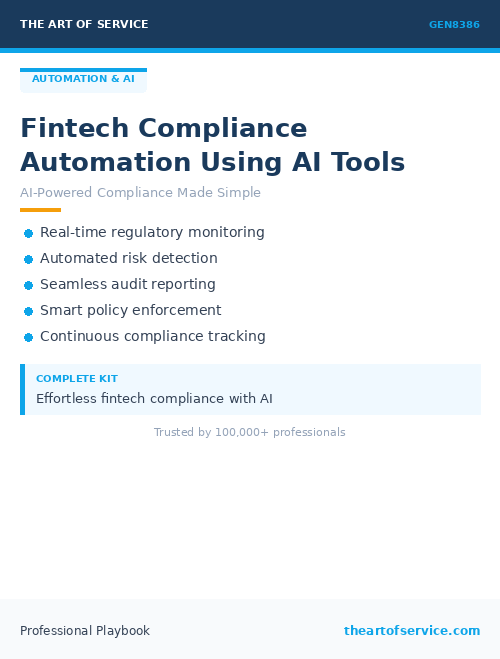 GEN8386 Fintech Compliance Automation Using AI Tools