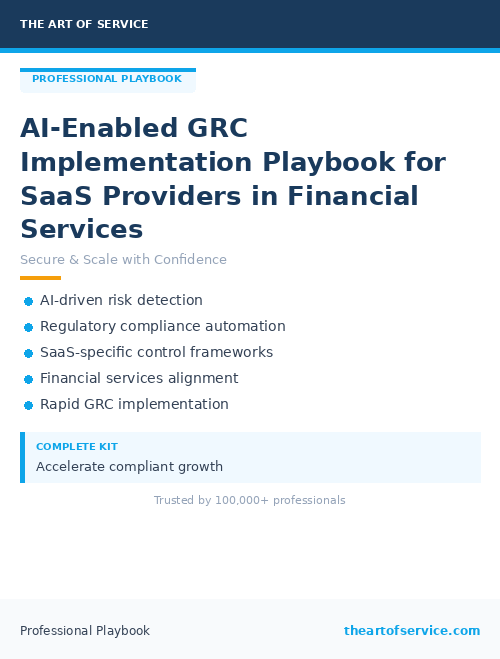 AI-Enabled GRC Implementation Playbook for SaaS Providers in Financial Services