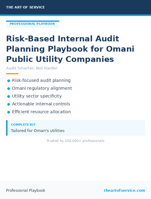 Risk-Based Internal Audit Planning Playbook for Omani Public Utility Companies