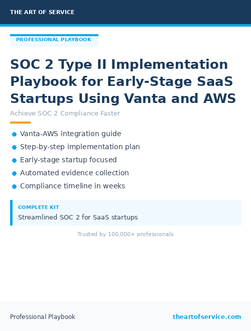 SOC 2 Type II Implementation Playbook for Early-Stage SaaS Startups Using Vanta and AWS