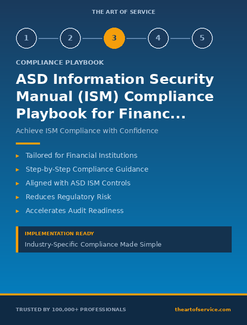 ASD Information Security Manual (ISM) Compliance Playbook for Financial Services in Australia