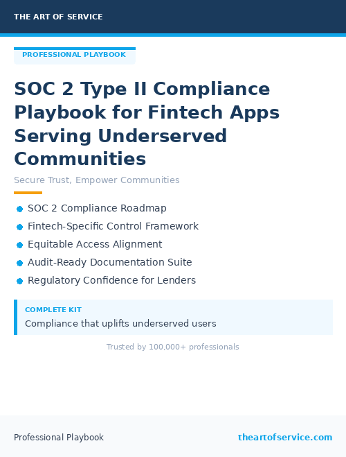 SOC 2 Type II Compliance Playbook for Fintech Apps Serving Underserved Communities