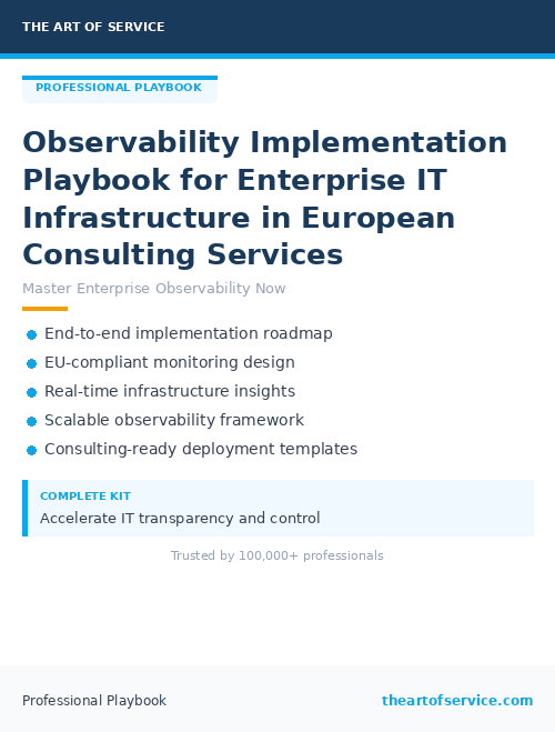 Observability Implementation Playbook for Enterprise IT Infrastructure in European Consulting Services