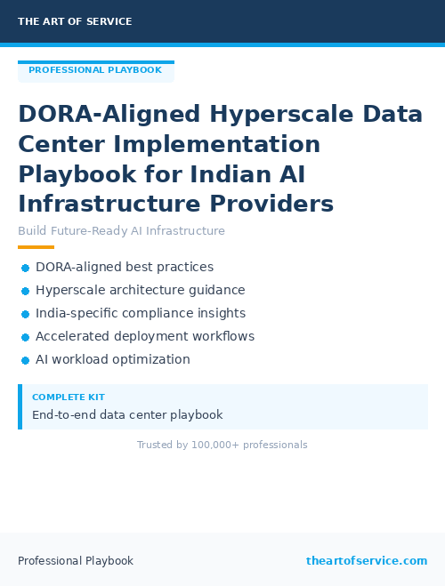 DORA-Aligned Hyperscale Data Center Implementation Playbook for Indian AI Infrastructure Providers