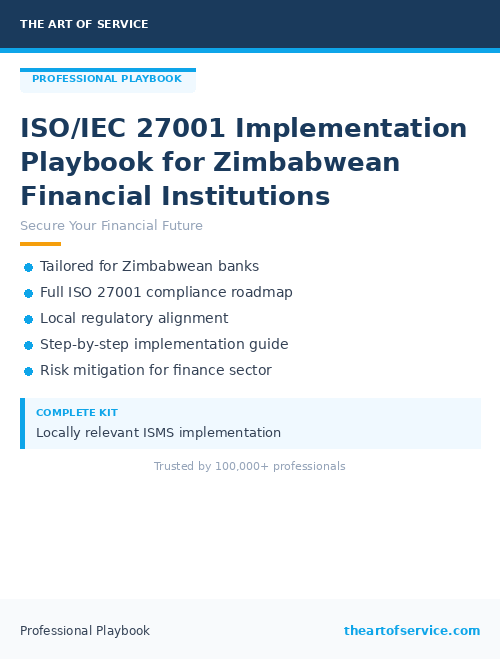 ISO/IEC 27001 Implementation Playbook for Zimbabwean Financial Institutions