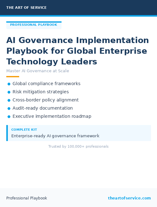 AI Governance Implementation Playbook for Global Enterprise Technology Leaders