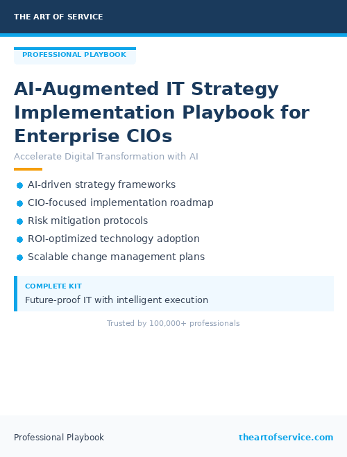 AI-Augmented IT Strategy Implementation Playbook for Enterprise CIOs