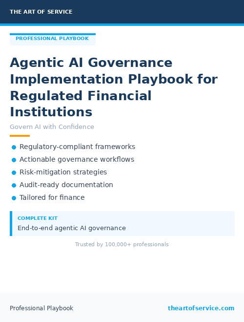 Agentic AI Governance Implementation Playbook for Regulated Financial Institutions