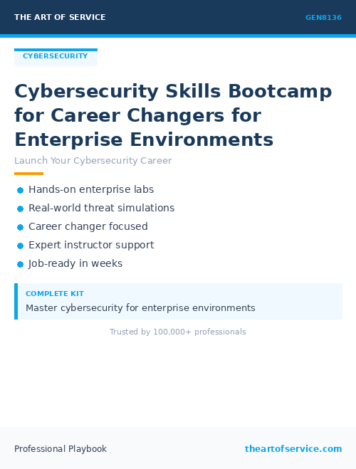GEN8136 Cybersecurity Skills Bootcamp for Career Changers for Enterprise Environments