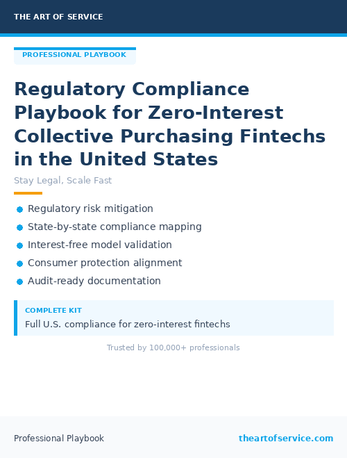 Regulatory Compliance Playbook for Zero-Interest Collective Purchasing Fintechs in the United States