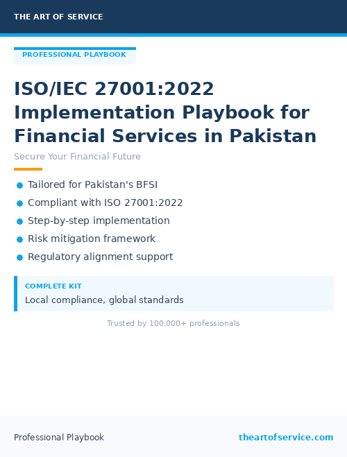 ISO/IEC 27001:2022 Implementation Playbook for Financial Services in Pakistan