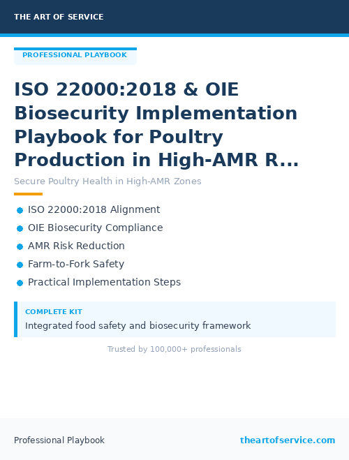 ISO 22000:2018 & OIE Biosecurity Implementation Playbook for Poultry Production in High-AMR Risk Regions