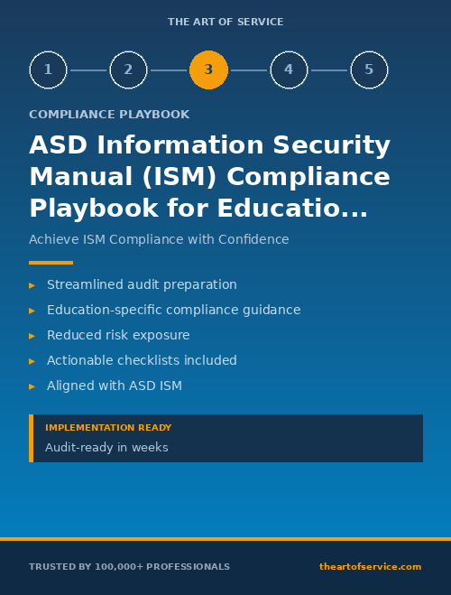 ASD Information Security Manual (ISM) Compliance Playbook for Education - Audit Preparation