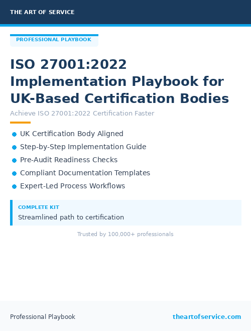 ISO 27001:2022 Implementation Playbook for UK-Based Certification Bodies