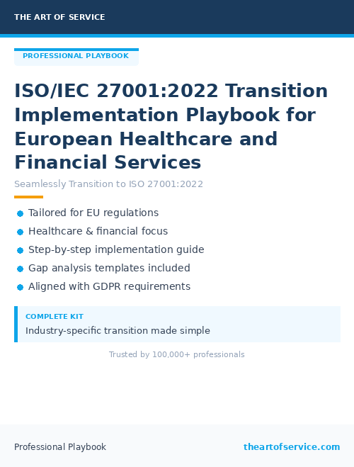 ISO/IEC 27001:2022 Transition Implementation Playbook for European Healthcare and Financial Services