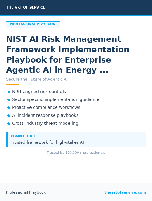 NIST AI Risk Management Framework Implementation Playbook for Enterprise Agentic AI in Energy and Finance