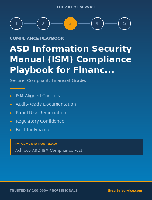 ASD Information Security Manual (ISM) Compliance Playbook for Financial Services - IT & Technical Teams Edition