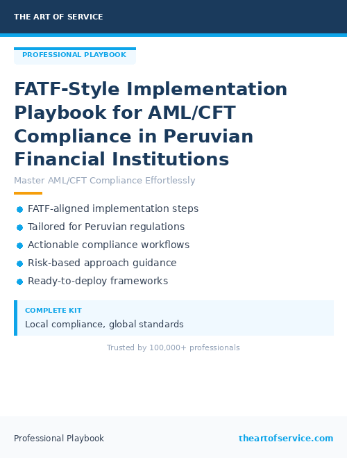 FATF-Style Implementation Playbook for AML/CFT Compliance in Peruvian Financial Institutions