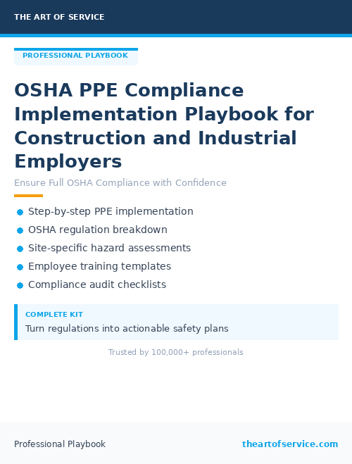 OSHA PPE Compliance Implementation Playbook for Construction and Industrial Employers