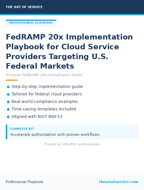 FedRAMP 20x Implementation Playbook for Cloud Service Providers Targeting U.S. Federal Markets