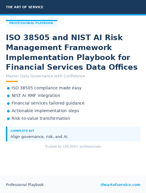 ISO 38505 and NIST AI Risk Management Framework Implementation Playbook for Financial Services Data Offices