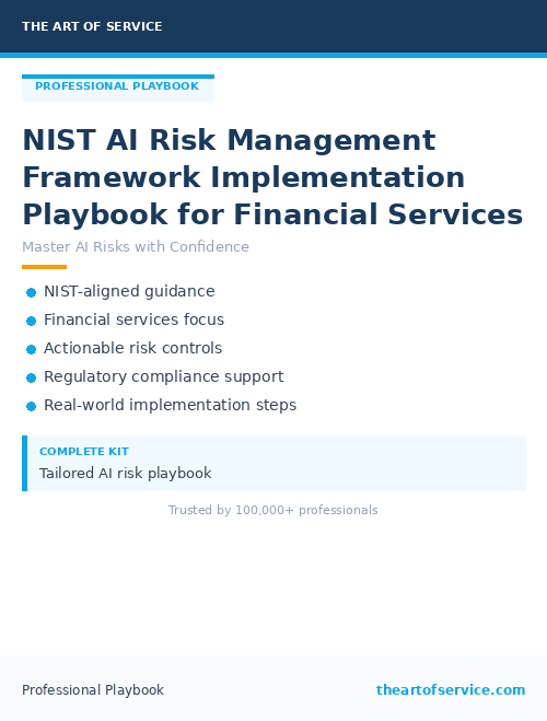 NIST AI Risk Management Framework Implementation Playbook for Financial Services