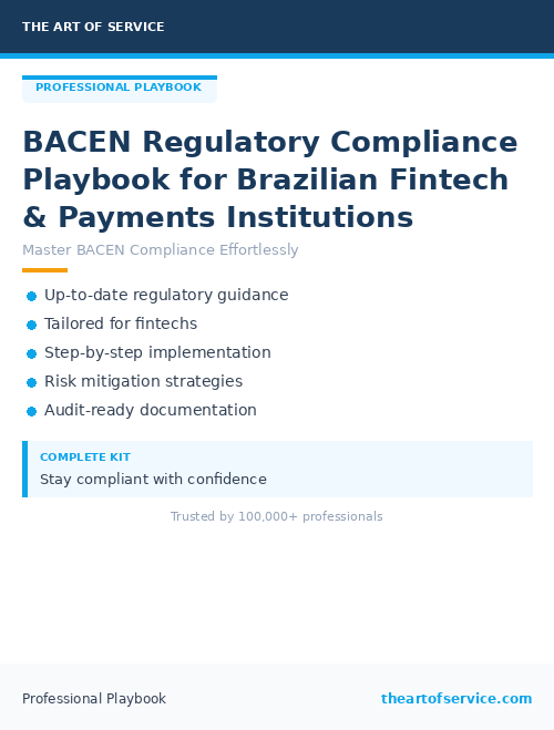 BACEN Regulatory Compliance Playbook for Brazilian Fintech & Payments Institutions