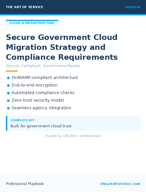 GEN7656 Secure Government Cloud Migration Strategy and Compliance Requirements