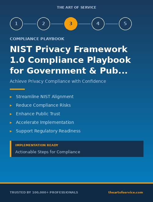 NIST Privacy Framework 1.0 Compliance Playbook for Government & Public Sector in United States
