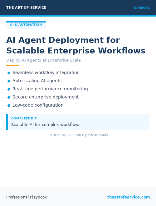 GEN5061 AI Agent Deployment for Scalable Enterprise Workflows