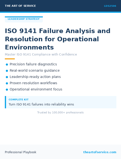LDS2506 ISO 9141 Failure Analysis and Resolution for Operational Environments