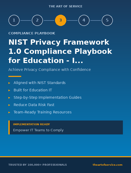 NIST Privacy Framework 1.0 Compliance Playbook for Education - IT & Technical Teams Edition