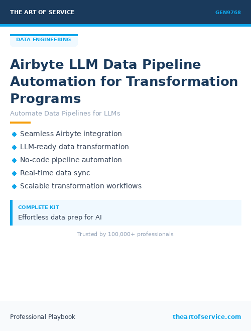 GEN9768 Airbyte LLM Data Pipeline Automation for Transformation Programs