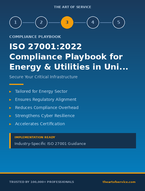 ISO 27001:2022 Compliance Playbook for Energy & Utilities in United States