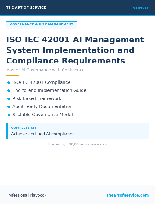 GEN4616 ISO IEC 42001 AI Management System Implementation and Compliance Requirements