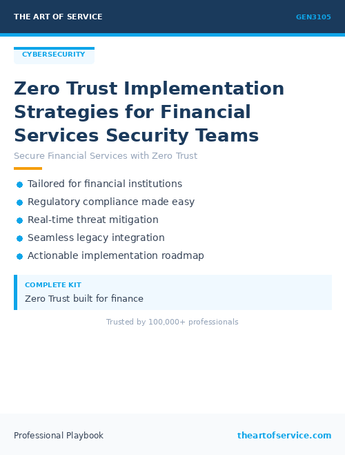 GEN3105 Zero Trust Implementation Strategies for Financial Services Security Teams