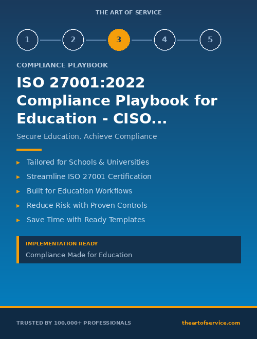 ISO 27001:2022 Compliance Playbook for Education - CISOs & Security Leaders Edition