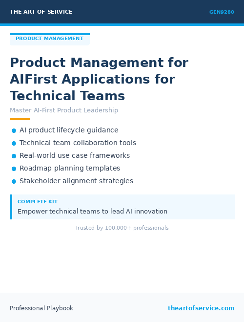 GEN9280 Product Management for AIFirst Applications for Technical Teams