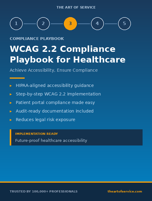 WCAG 2.2 Compliance Playbook for Healthcare