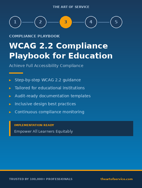 WCAG 2.2 Compliance Playbook for Education