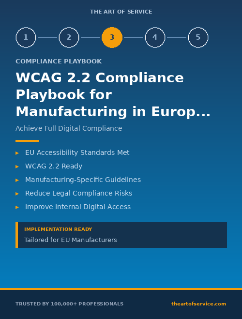 WCAG 2.2 Compliance Playbook for Manufacturing in European Union