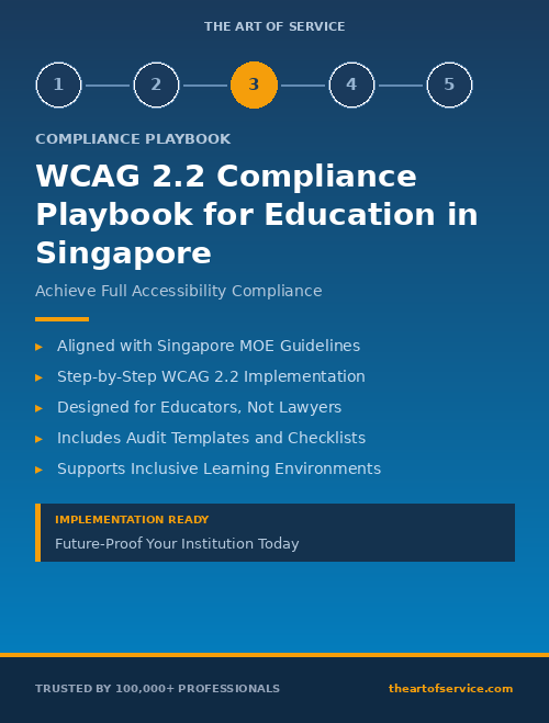 WCAG 2.2 Compliance Playbook for Education in Singapore