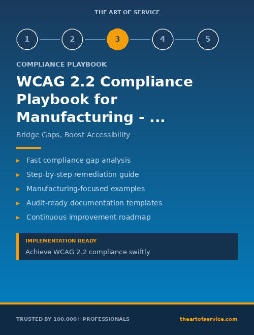 WCAG 2.2 Compliance Playbook for Manufacturing - Gap Remediation