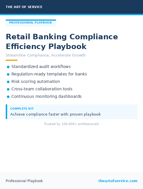Retail Banking Compliance Efficiency Playbook