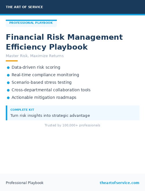 Financial Risk Management Efficiency Playbook