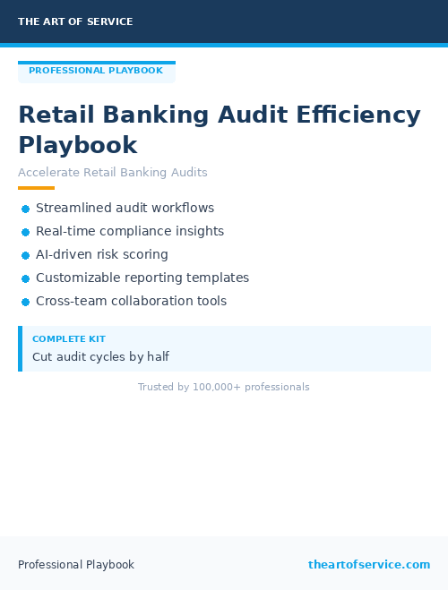 Retail Banking Audit Efficiency Playbook