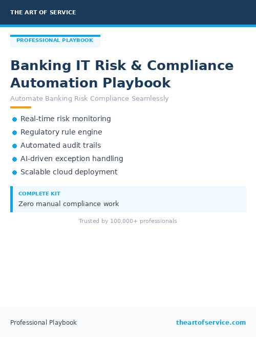 Banking IT Risk & Compliance Automation Playbook
