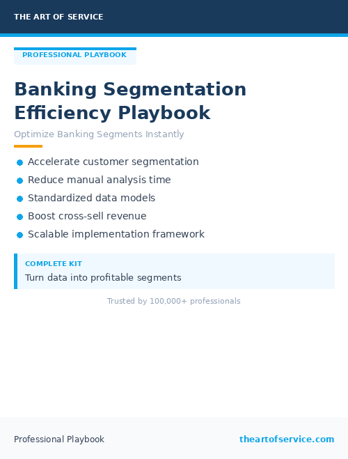 Banking Segmentation Efficiency Playbook